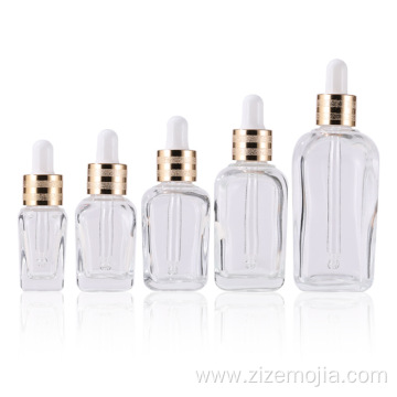 Square 30ml cosmetic glass bottle for essential oils